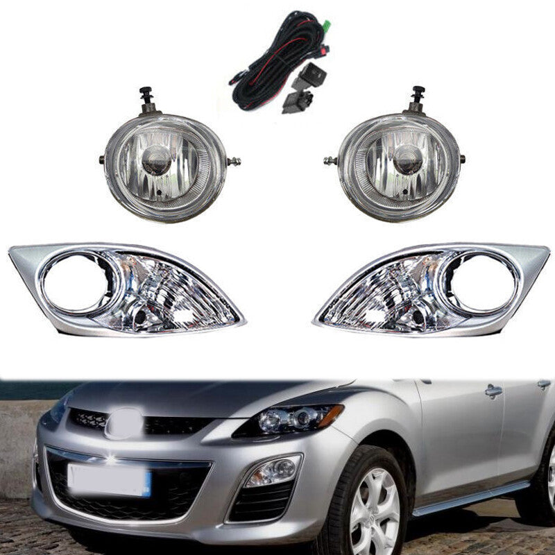 Set for Mazda CX-7 2010-2012 Front Fog Light Driving Lamp With Wire Switch Kit