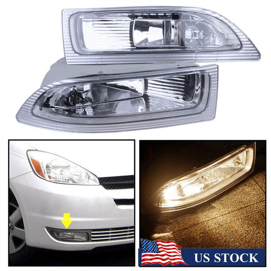 Pair Front Fog Driving Lamp Light For 04-05 for Toyota for Sienna 81210AE010 81220AE010