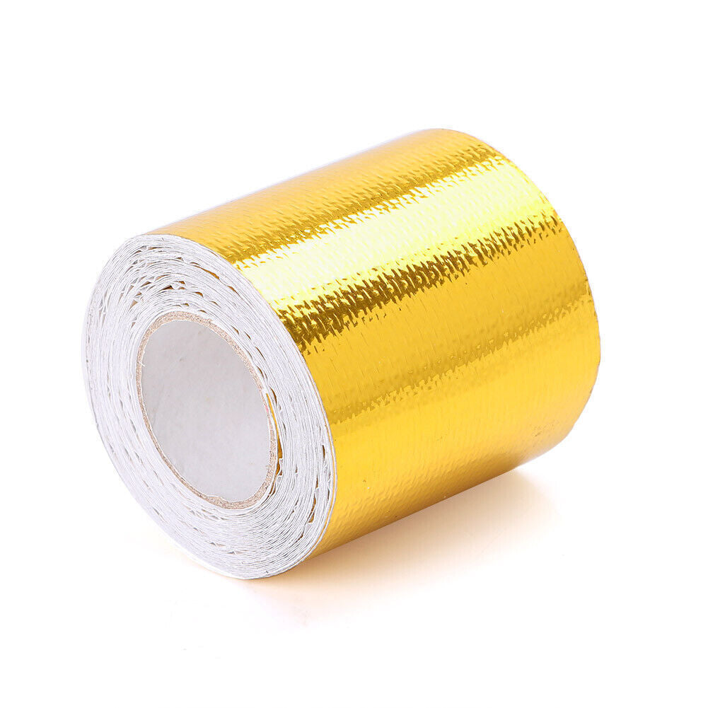 2x16' Roll Reflective Gold High Temperature Heat Shield Fireproof Adhesive Tape
