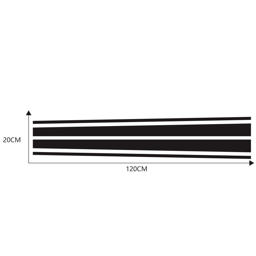 Hood Racing Rally Long Stripes Auto Graphic Decal Vinyl Car Truck Accessory