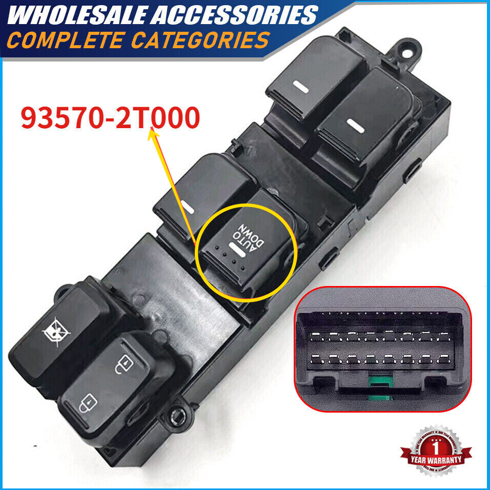 Left-hand drive side front main window control switch for Kia Optima 93570-2T000