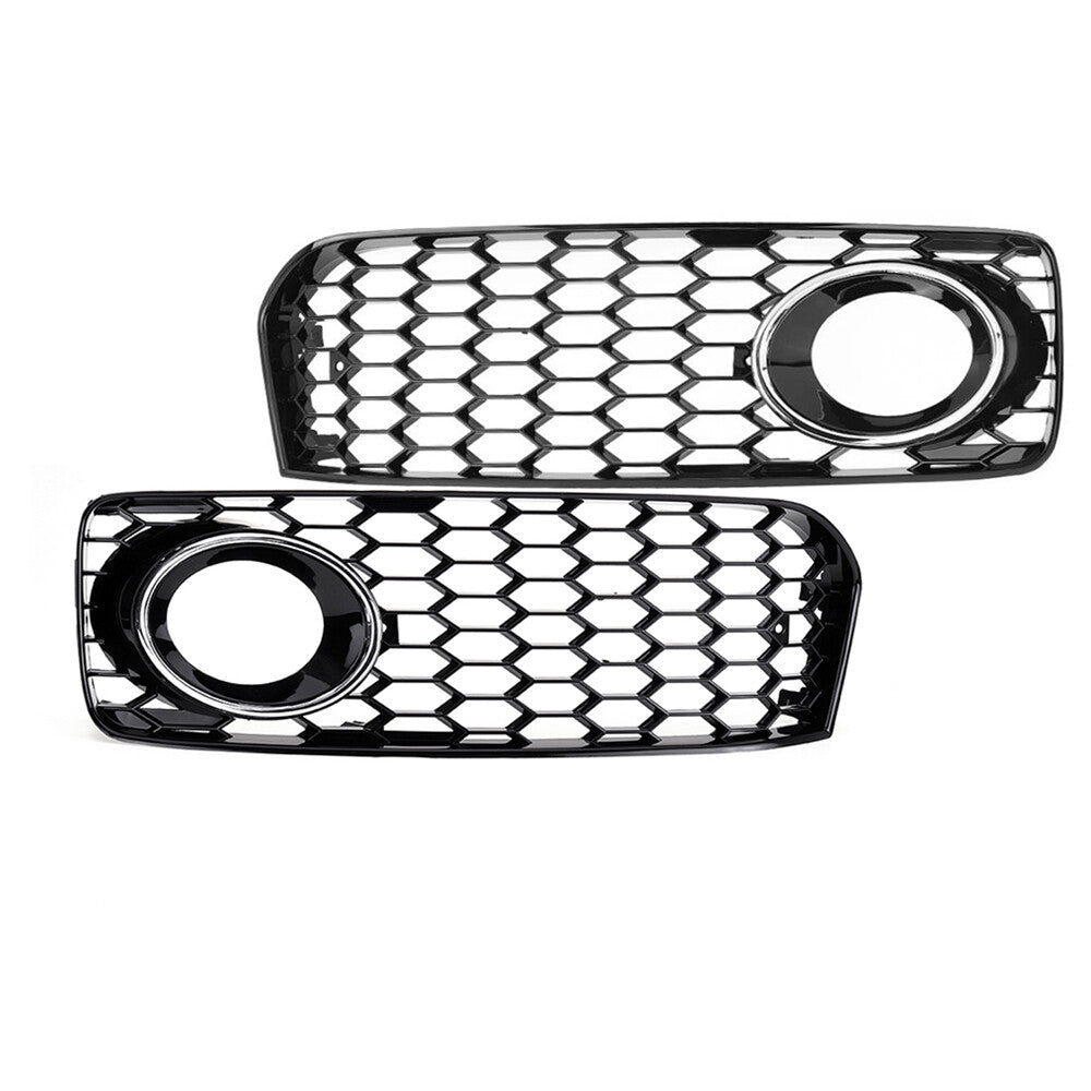2-Piece Front Fog Light Grille Covers for 2008-2012 for Audi A5 S Series S5 RS5