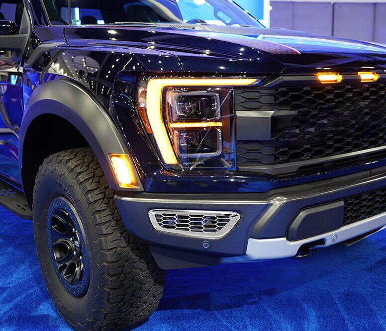 ABS Chrome Front Fog Light Trim Cover Panel for 2021-2023 for Ford F-150 F-150