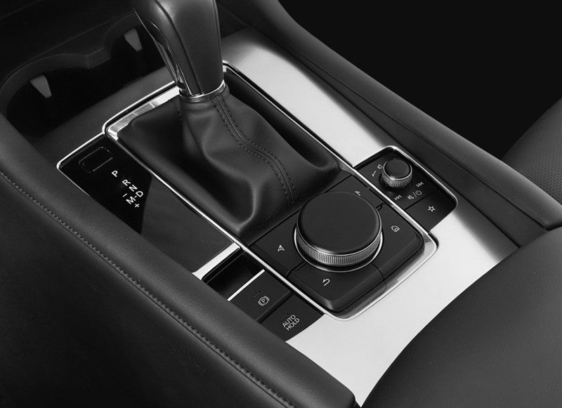 for Mazda 3 Axela 2019-23 Steel Silver Central Console Gear Shift Cover Trim 1X