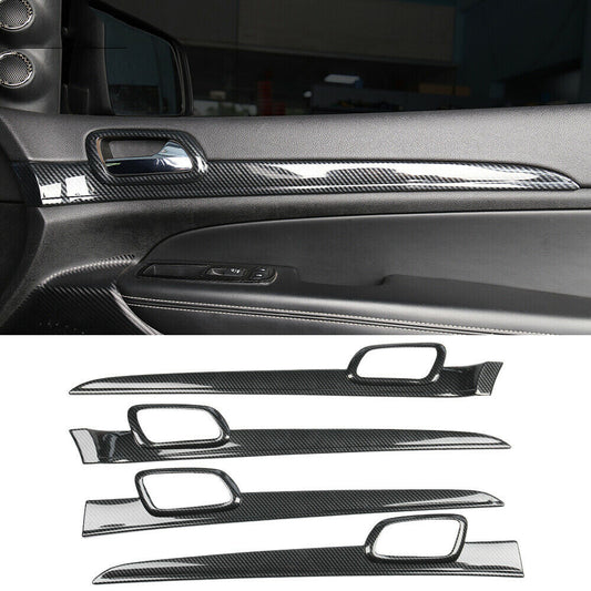 for Jeep Grand Cherokee 2011-20 Carbon Fiber Inner Door Handle Decor Frame Trim