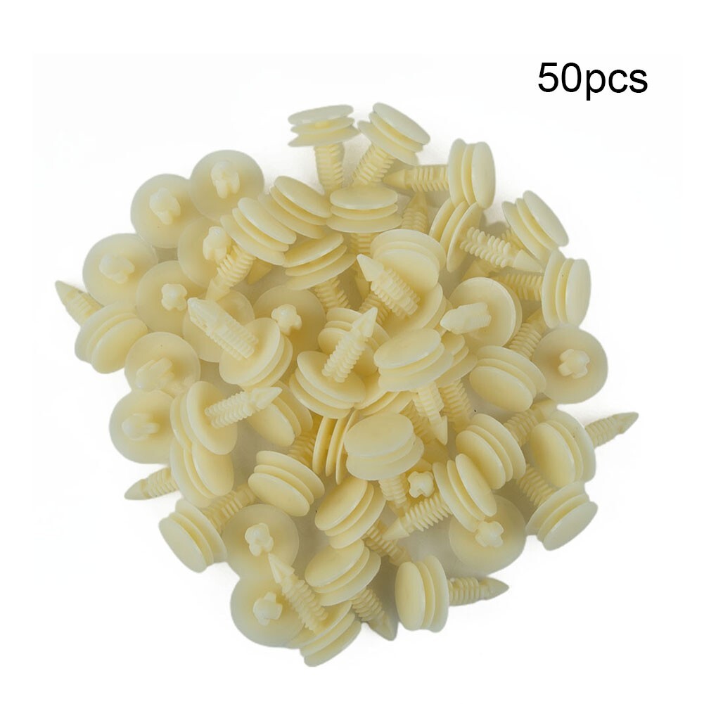 50Pc Car Front Door Trim Panel Retainer Clamp Car Fasteners Clip Set 1015305