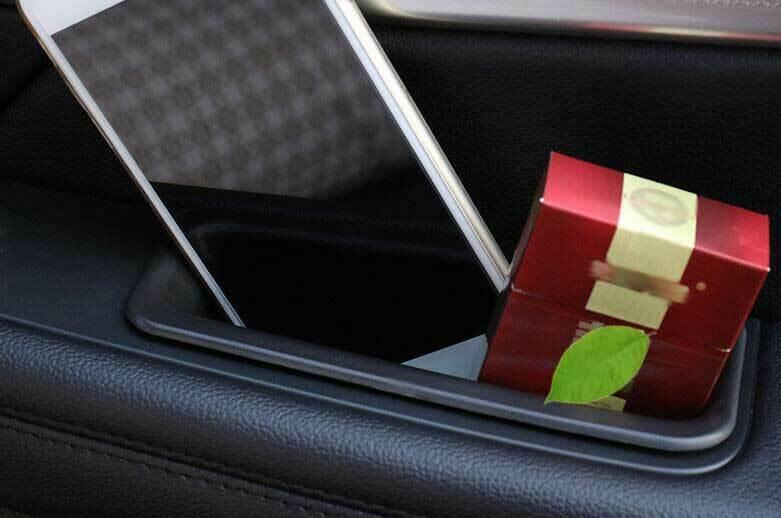 Primer Black Inner Door Storage Box Cover Trim 4PCS for Ford Explorer 2016-2019