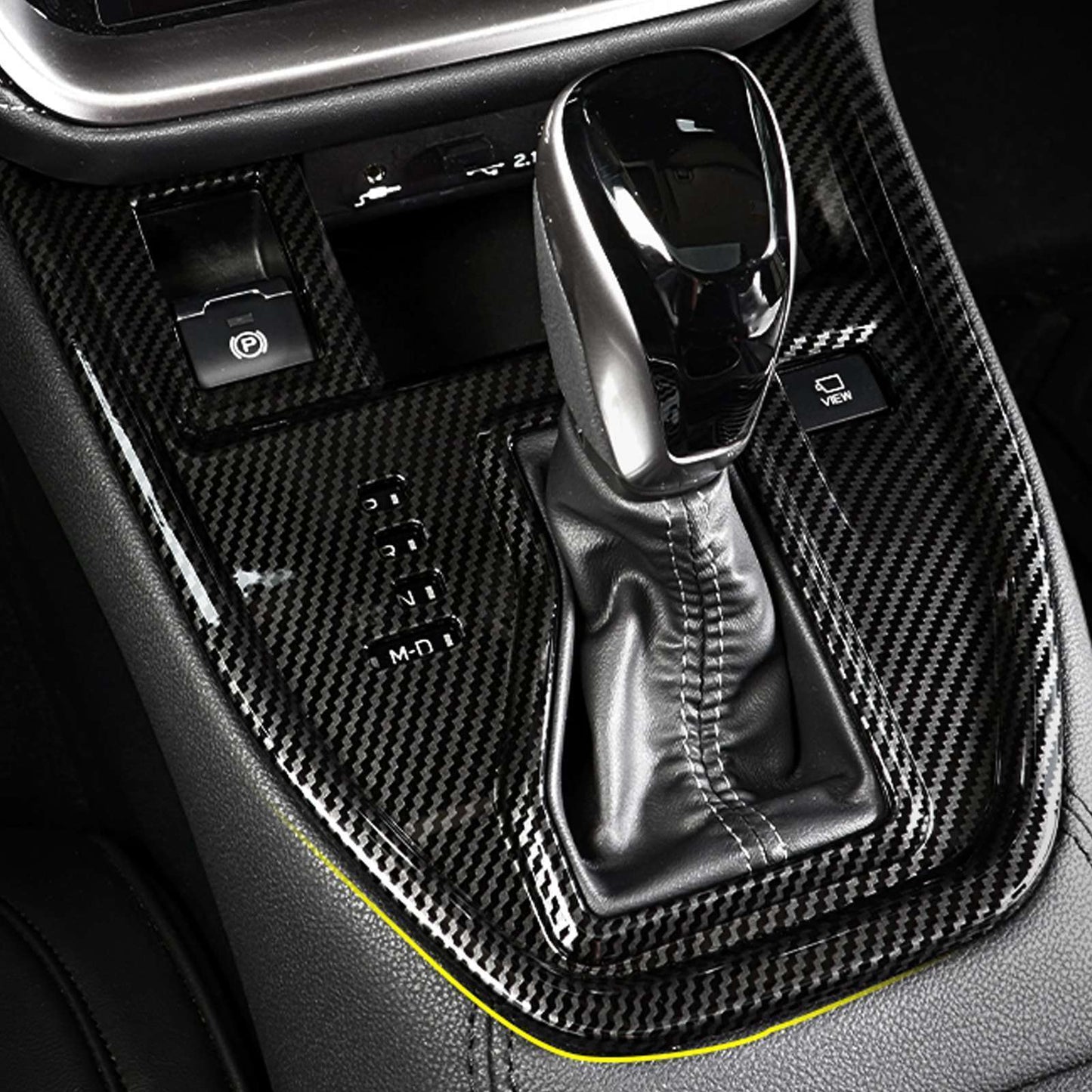 for Subaru Outback 20-22 Carbon Fiber Interior Gear Shift Panel Frame Cover Trim