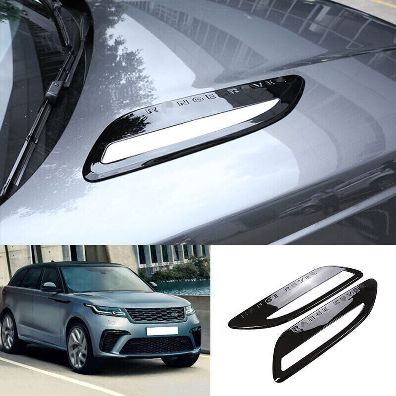 for Range Rover Velar 18-23 Engine Hood BlackSilver Cover Air Outlet Vent Trim