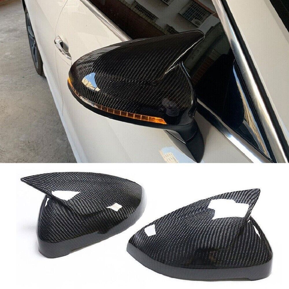 for Audi B9 A4 A5 S5 2017-20 Real Carbon Fiber Rearview Mirror Cover Cap M Style