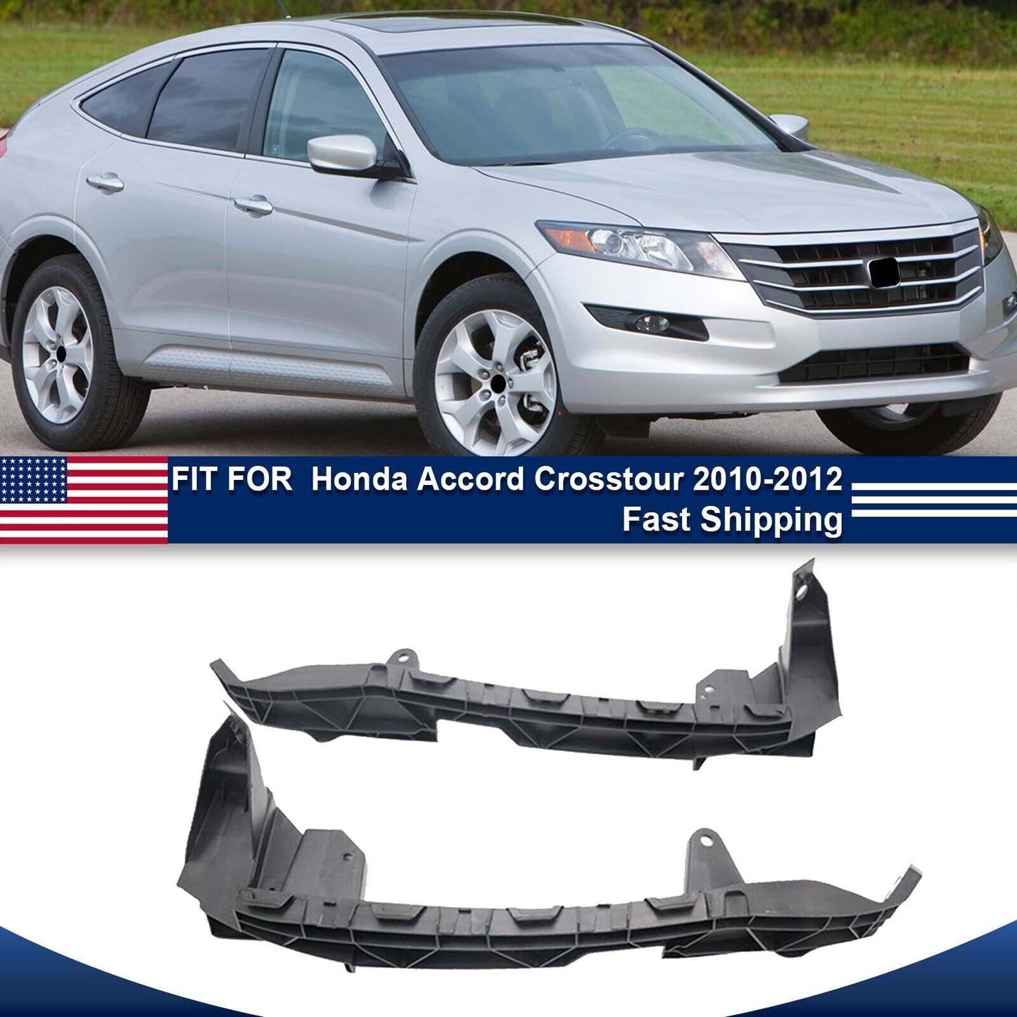 for Honda Accord 2010-2012 Crosstour Headlight Head Lamp Bracket Retainer Pair