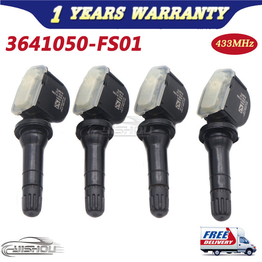4PCS Tire Pressure Sensor 433MHz 3641050-FS01 For DFSK S513 E3 E5 SERES SF5 TPMS
