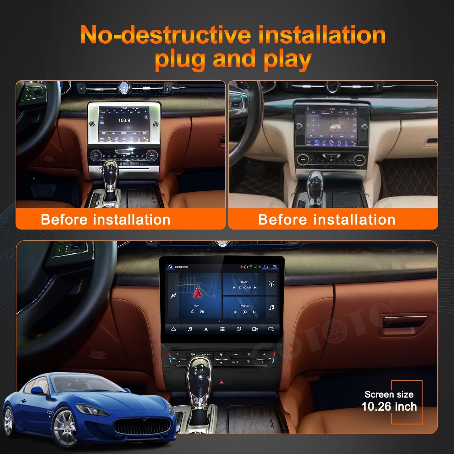 Android Car Radio Carplay for Maserati Quattroporte 2013-2016 Receiver Screen