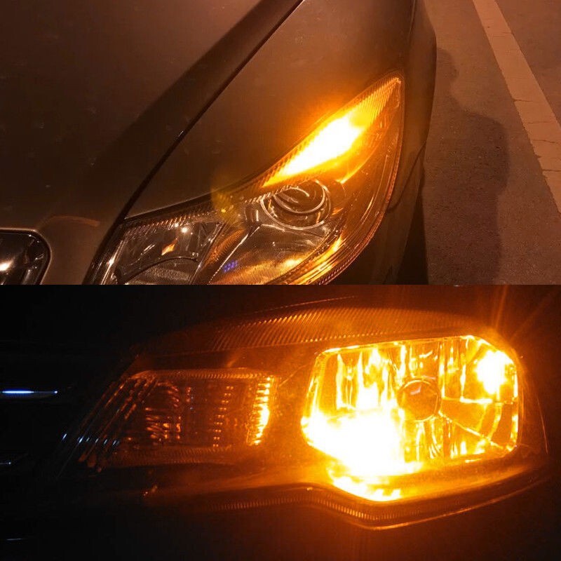1 Dual LED Car Position Parking Light 12V Amber Signal Ultra-Bright Bulb Parts