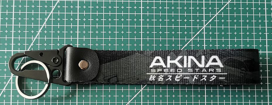 Car keychain/key ring with lanyard car accessories for Akina for Mitsubishi