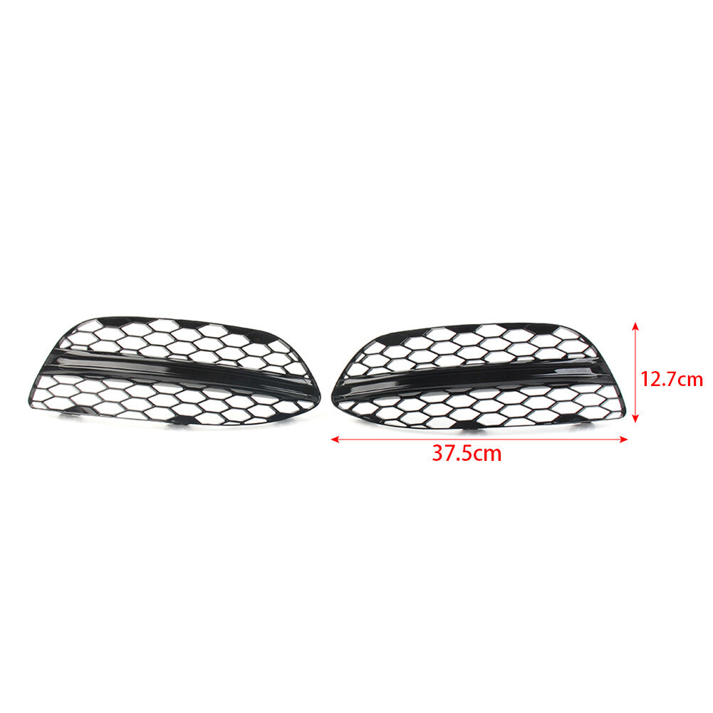 Front Bumper Fog Light Honeycomb Mesh Grilles Cover Fit for Mercedes-Benz C Class