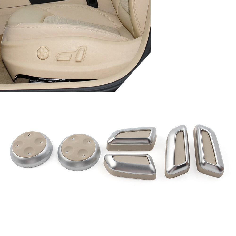 Car Beige for Seat Switch Adjustment Button Cover Kit Fit for Audi A3 for A4 for A5 for A6 A7 Q3 Q5
