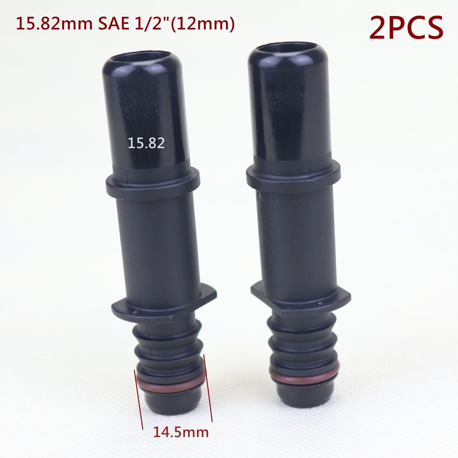 2-pack 15.82mm SAE 1/2 inch male nylon fuel line quick-connect release hose disconnect