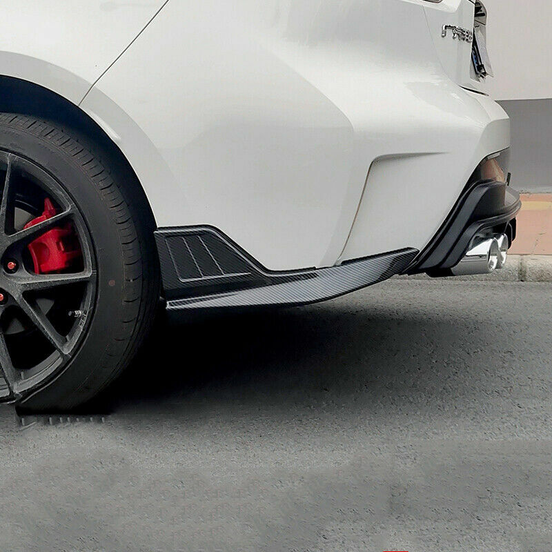 2for Toyota for Corolla Sedan 2020-2023 Carbon Rear Bumper Lip Side Skirt Splitters