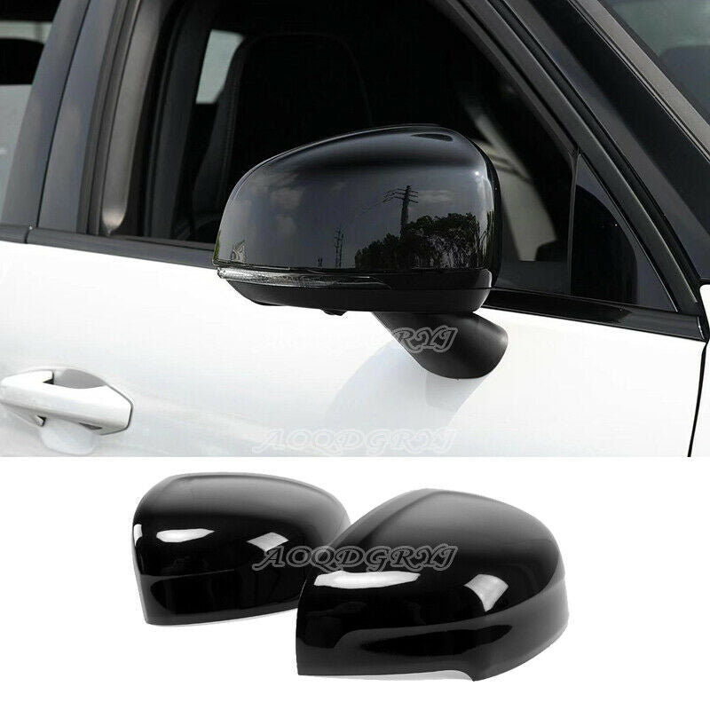 for Volvo XC40 2019-2023 Glossy black Side Door Rearview Mirror Cover Trim Cap