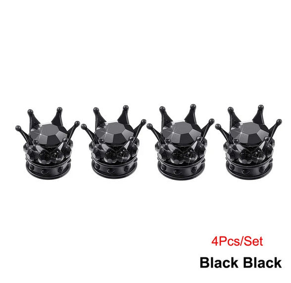 4-piece car tire valve cover rod air dust cover black universal for Hyundai