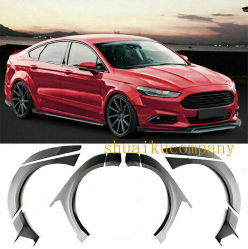 Primer Wide Body Fender Flare Kit Wheel Arch Cover Trim for Ford Fusion 2014-18
