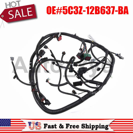 Engine wiring harness 5C3Z-12B637-BA is suitable for Ford Super Duty 05-07 6.0L models manufactured on November 4, 2004.