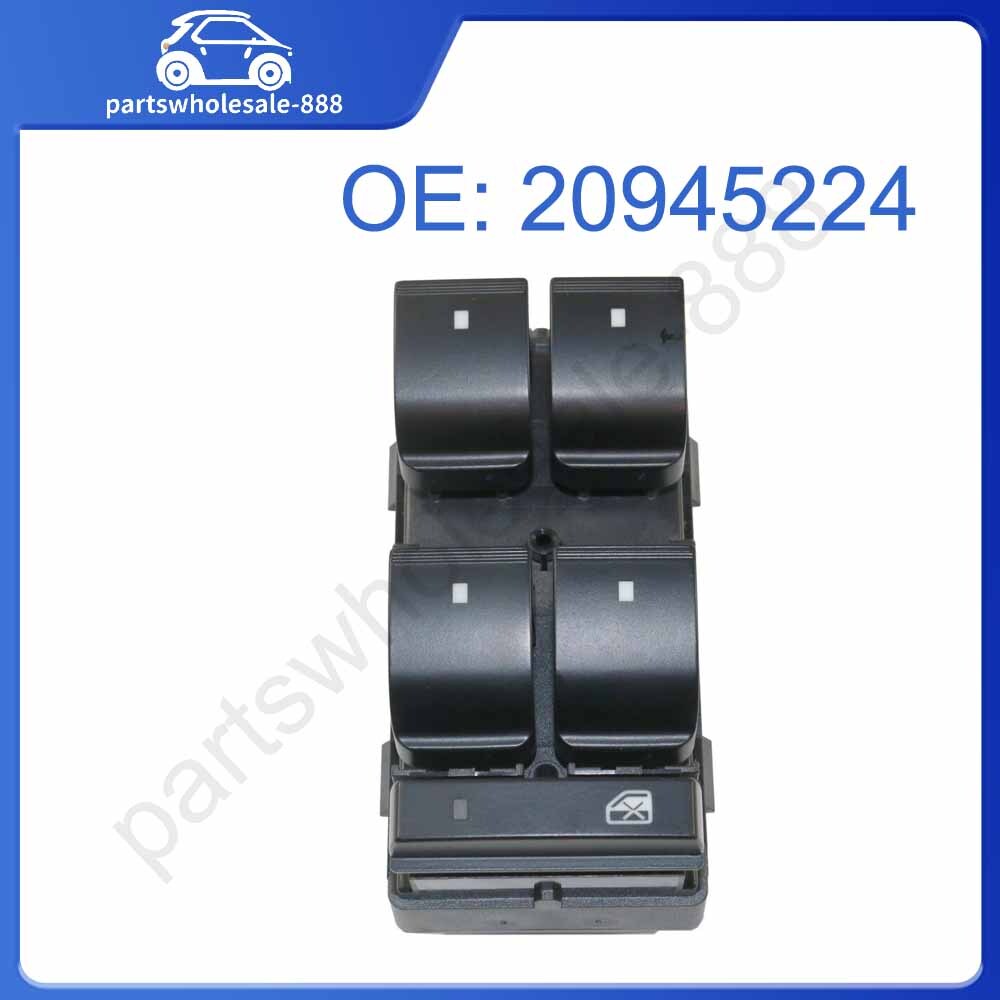 Window switch for 2007-2016 for GMC Acadia front drive side black power 6 Cyl 3.6L
