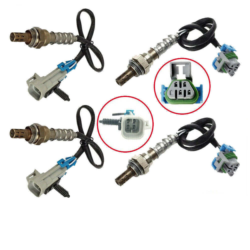 4pcs O2 Oxygen Sensor Up+Down for 2007-08 for GMC Acadia /2008 for Buick Enclave 3.6L
