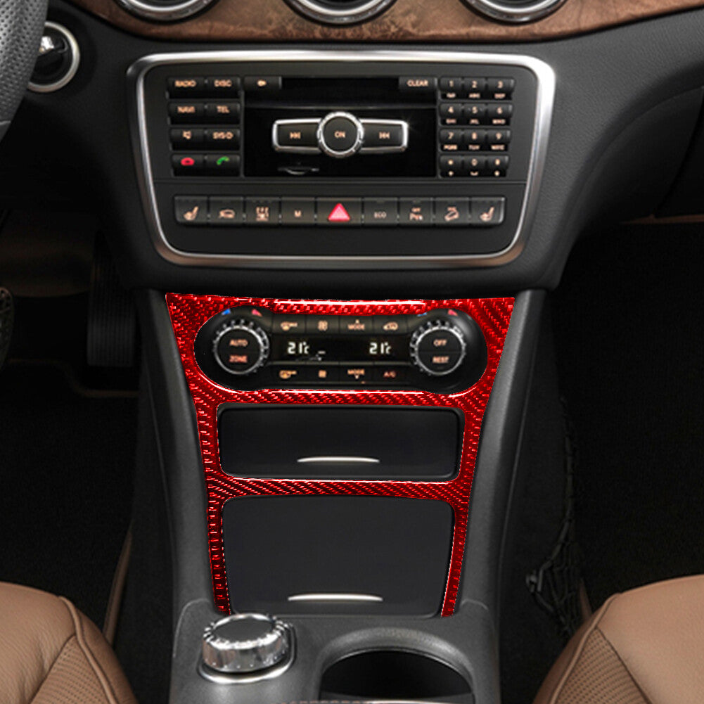 Red Central Control Frame Trim Cover for Mercedes Benz CLA 2014-2018/GLA 2015-18