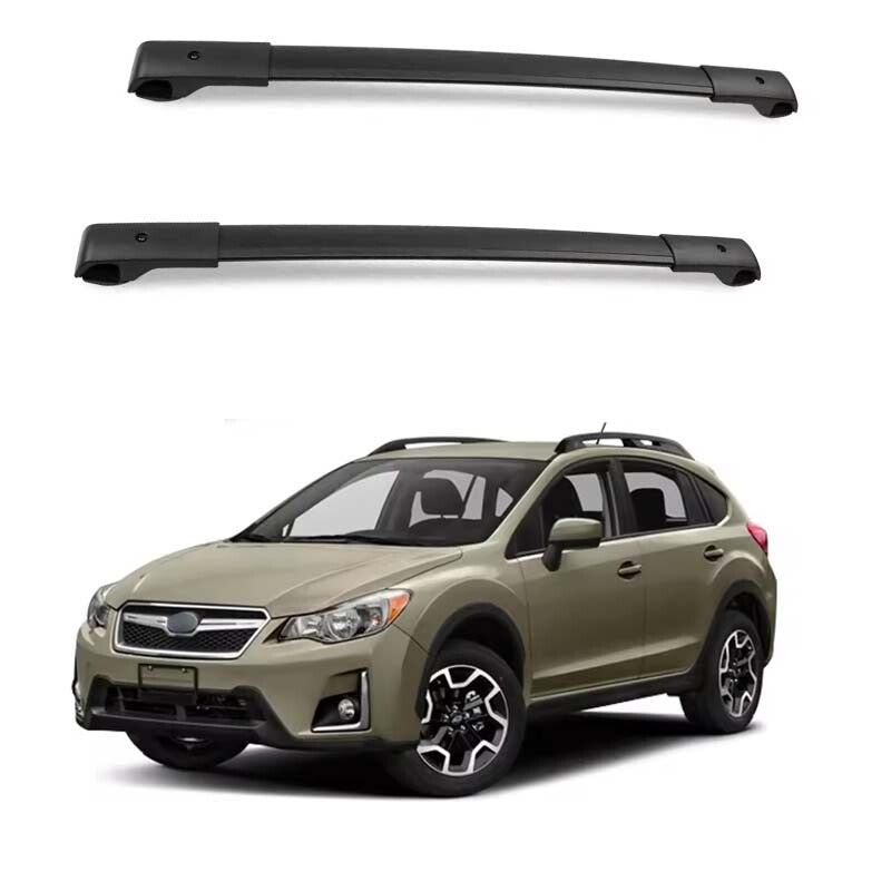 2013-2017 Roof Rail Cross Bars for Subaru Crosstrek Roof Railing Aluminium Black