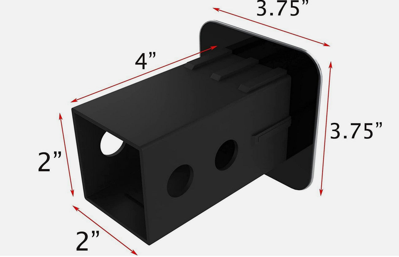 Car mount plug cap trailer tow receiver 2-inch American flag matte black  for ford