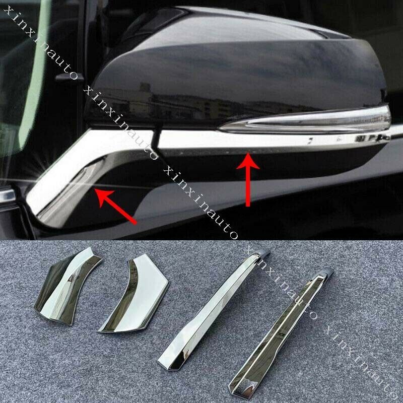 for Toyota RAV4 2019-2023 Chrome ABS Exterior Rear View Side Mirror Strips Trim