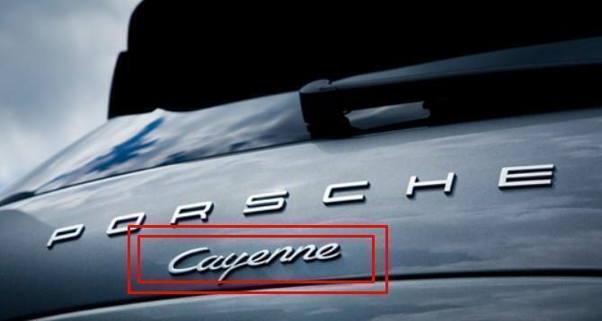 for Porsche for Cayenne 958 2011 - Rear Trunk Emblem Badge Lettering