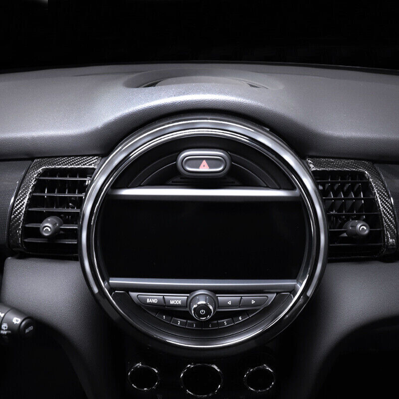 Carbon Fiber Middle Air Vent Outlet Cover Trim for Mini Cooper F55 F56 F57 14-21