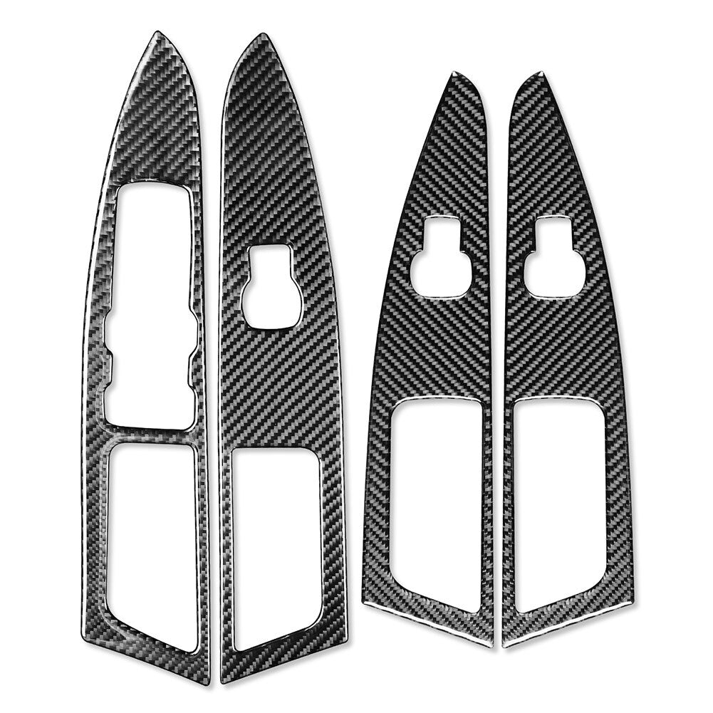 4 Pcs LHD Window Lift Panel Switch Cover Trim fit for Ford Mondeo 2018-2019 19