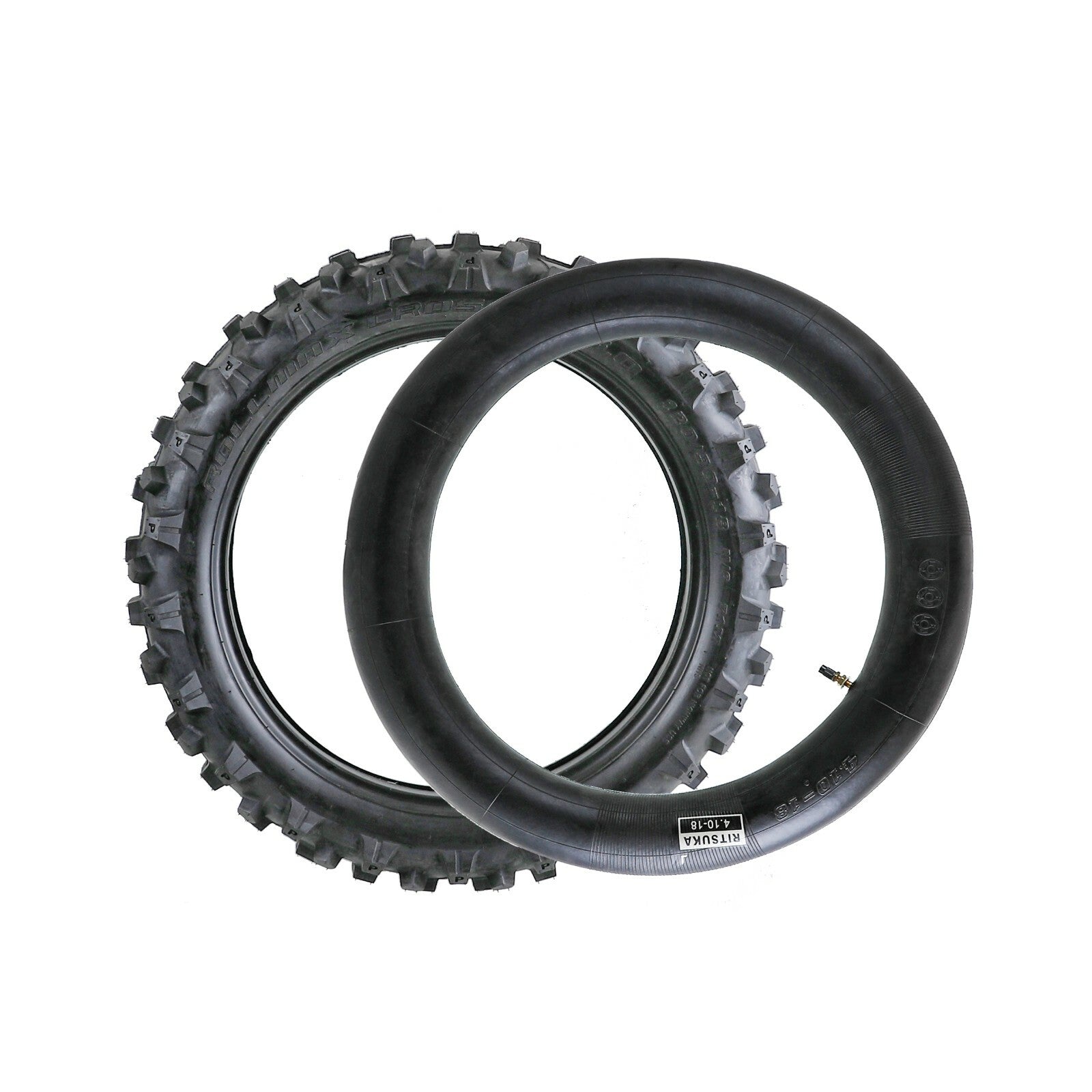 Racing 120/90-18 Motorcycle Tires and Tubing 4.10-18 Combination for Dirt Pit Bikes for Yamaha