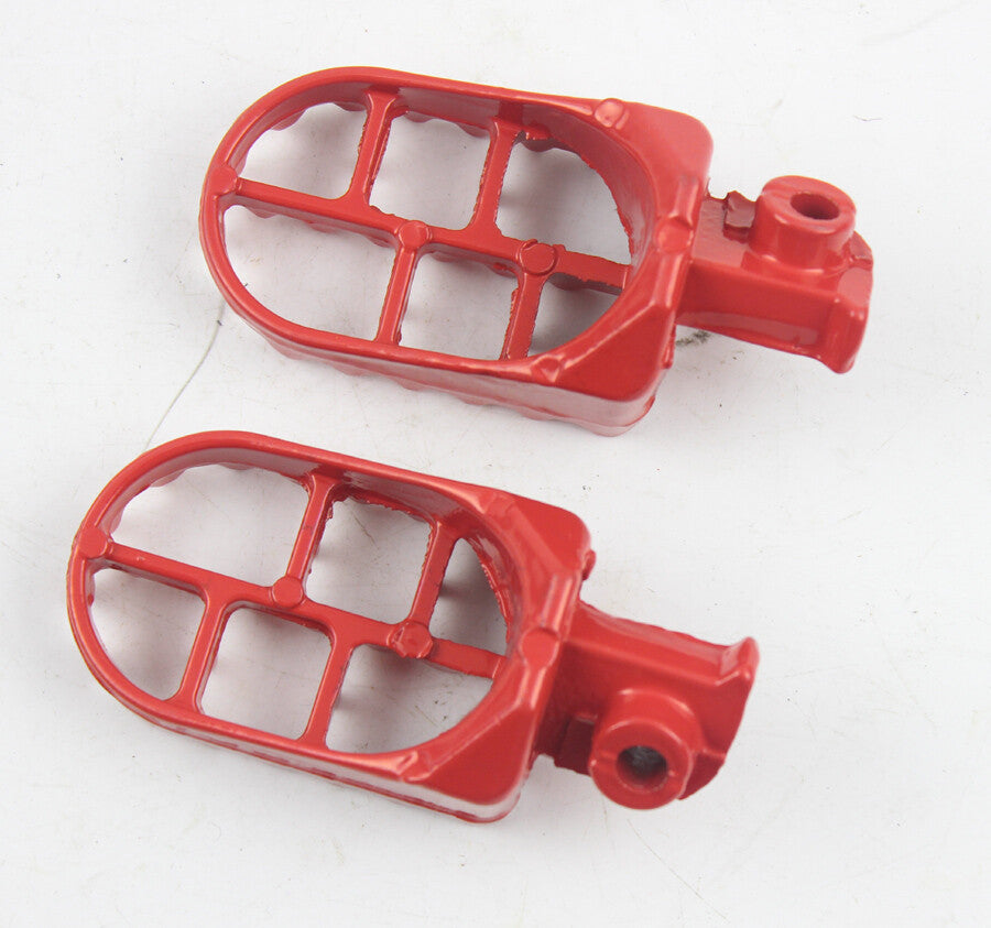 Red Alu Foot Pegs for Honda CRF50 70 80 CRF100F XR50F Bikes SSR SDG Footrest