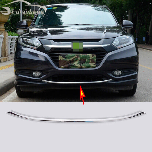 Chrome Front Bumper Guard Bottom Strip Cover Deco for Honda Vezel HR-V 2016-2018