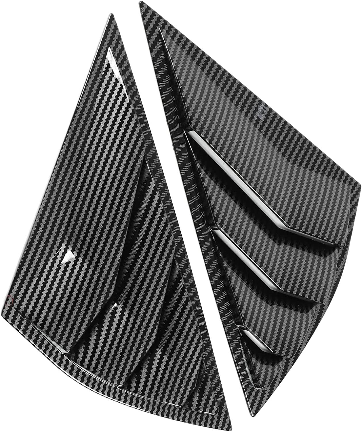 1/4 25 cent side window louver scoop cover ventilation carbon fiber for Ford for Mustang