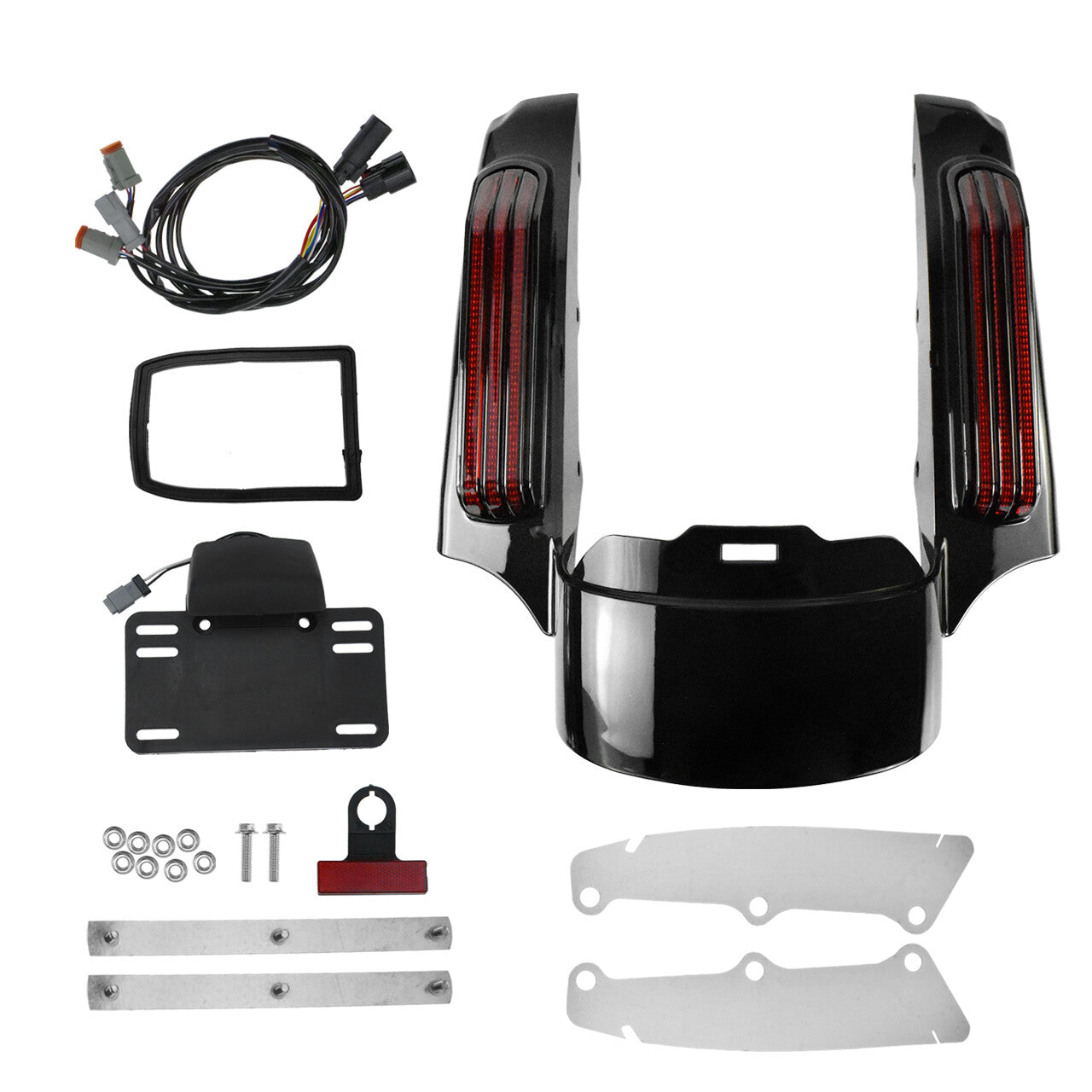 Rear Fender Fascia LED Light w/ Red Lens for Harley Road Electra Glide 2014-2023