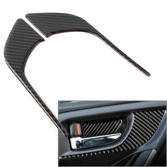 Carbon Fiber Interior Front Door Handles Cover Trim for Subaru Forester 2013-18