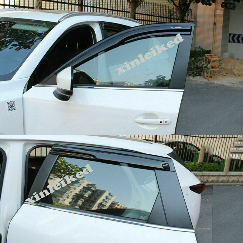 for Mazda CX-5 2017-2024 Black Window Visor Vent Sun Shade Rain Guard Door Visor