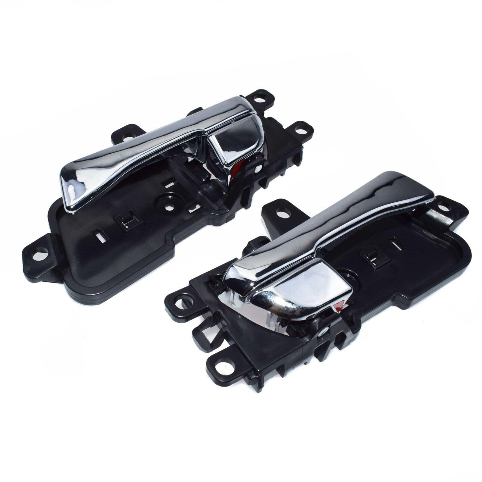Pair Left  Right Side Interior Door Handle Chrome for Hyundai Sonata 2011-2014