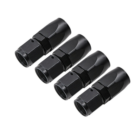 4Pcs Universal Straight AN6-0¡ã Swivel Hose End Fitting Adapter Black For Fuel