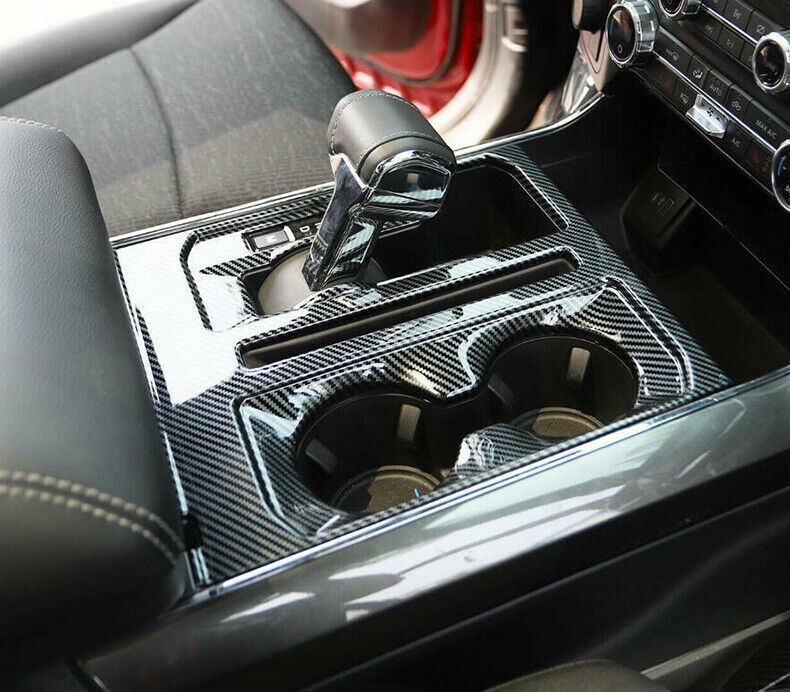 for Ford F150 F-150 2021-23 Carbon Fiber ABS Console Gear Shift Box cover Trim2