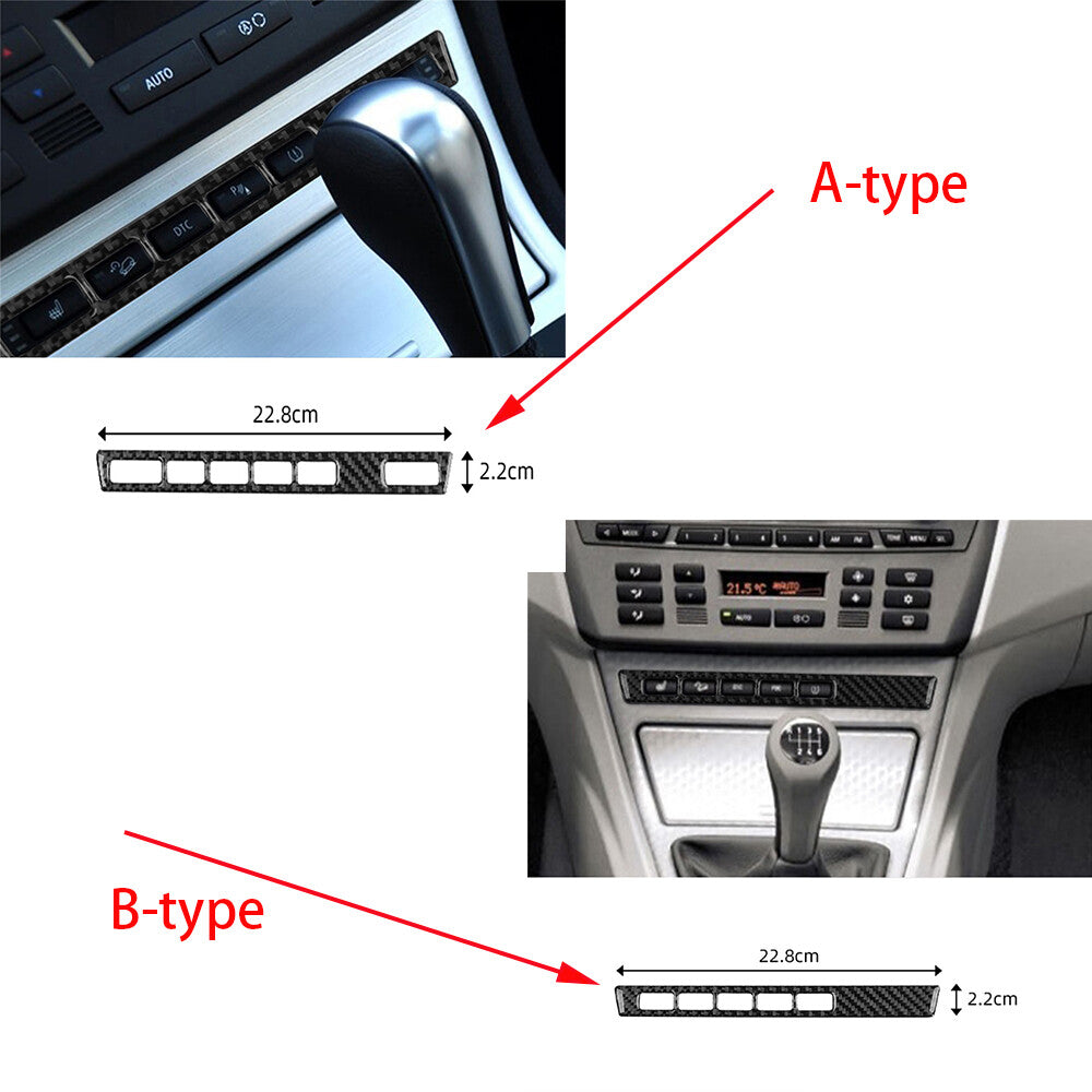 Carbon Fiber Console Multi-function Button Cover for BMW X3 E83 2004-2010 Type-A