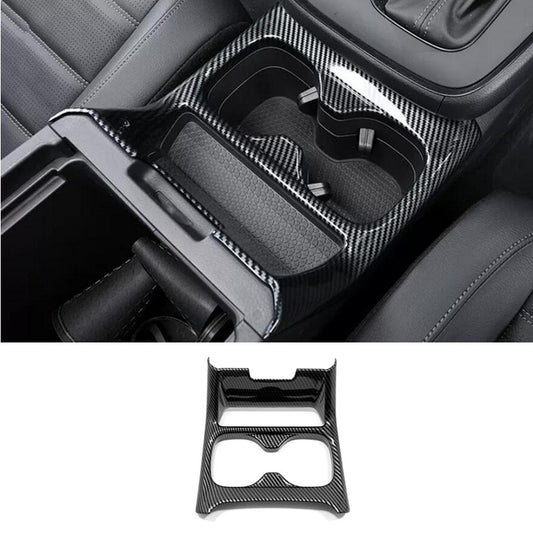 Cupholder lid trim with ABS carbon fiber frame suitable for 2023 and 2024 for Honda CRV/CR-V