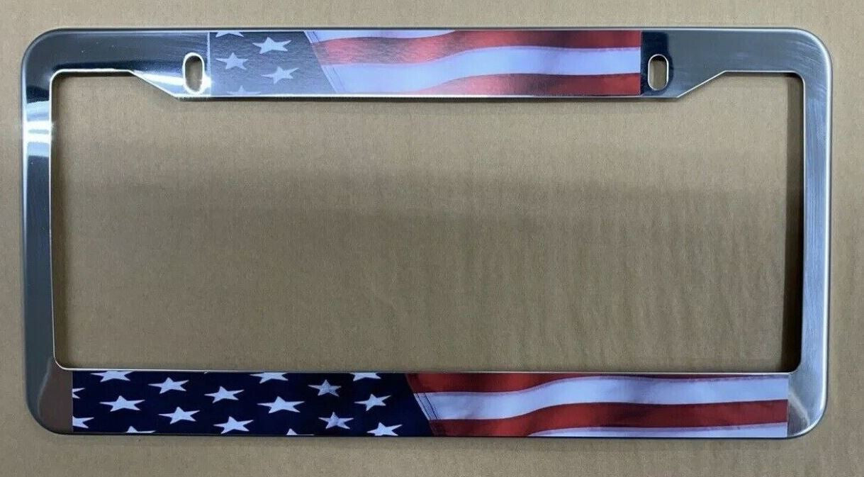 Car license plate cover, frame cover, rear trunk with American flag chrome plating suitable for Honda 1x
