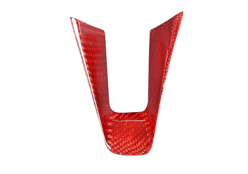 Red Carbon Fiber Steering Wheel Cover Trim for Alfa Romeo Giulia for Stelvio 2017-19
